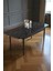 Mura Siyah Mermer 80X132 Açılabilir Mdf Masa Yemek Odası Takımı, Mutfak Takımı 6 Adet Sandalye 4