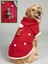 Santa Teddy Kırmızı Yılbaşı Köpek Kıyafeti | Noel Baba Kapüşonlu Polar Sweatshirt | Orta ve Büyük Irklar Için 1