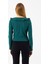 Kadın Yakalı Bağlama Detaylı Dokulu Bluz Yeşil - 26116 7