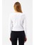 Kadın Yakalı Bağlama Detaylı Dokulu Bluz Beyaz - 26116 6
