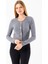 Kadın Bisiklet Yaka Pullu Düğme Detaylı Bluz Gri - 2630 3