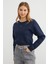 3 Iplik Kalp Aksesuarlı Crop Sweatshirt 3