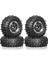 4pcs 51MM 1 0 Inç Metal Beadlock Tekerlek Lastik 1/18 1/24 Rc Paletli Araba TX4M SCX24 AX24 FCX24 Yükseltme Parçaları Siyah (Yurt Dışından) 1