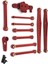 Rc Araba Yükseltme Sabit Çubuk Direksiyon Grubu Wltoys Için Servo Kol Kiti 1/12 124006 12423 12427 Pro Rc Araba Yükseltme Parçaları Kırmızı (Yurt Dışından) 3