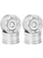 4pcs Alüminyum Alaşım Tekerlek Jant Tamiya M03 M04 M05 M06 M07M08 Mb-01 Xm-01 MF01-XM Şasi Yükseltmeler Gümüş (Yurt Dışından) 1
