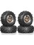 4pcs 51MM 1 0 Inç Metal Beadlock Tekerlek Lastik 1/18 1/24 Rc Craıl Car TX4M SCX24 AX24 FCX24 Yükseltme Parçaları Kahverengi (Yurt Dışından) 1
