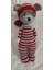 Sevimli Çizgili Pijamalı Uykucu Ayıcık Amigurumi Bebek - El Örgüsü Oyuncak 7