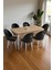 Mura Meşe 80x132 Açılabilir Mdf Masa Yemek Odası Takımı, Mutfak Takımı 6 Adet Sandalye 1