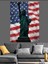 Özgürlük Heykeli Amerikan Bayrağı Dekoratif Kanvas - Mdf Ahşap Tablo 1