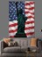Özgürlük Heykeli Amerikan Bayrağı Dekoratif Kanvas - Mdf Ahşap Tablo 5