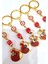 Yeni Yıl Hediyesi 5'li Nazar Boncuklu Nar Anahtarlık - Bolluk Bereket Nar Anahtarlık 10 cm 2