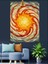 Güneş Spiral Enerji Soyut Turuncu Sarı Dekoratif Kanvas - Mdf Ahşap Tablo 3