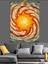 Güneş Spiral Enerji Soyut Turuncu Sarı Dekoratif Kanvas - Mdf Ahşap Tablo 5