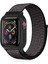 Apple Watch 38MM Hasırlı Cırtcırtlı Kasalı Kordon - Benekli SIYAH-(5796) - I14H87N8-6A50VS 1