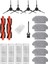 18 Adet Robot Vakum Aksesuarları Xiaomi Mijia STYTJ02YM Paspas Temizlik Robotu Ana Yan Fırça Hepa Filtre Paspas Bezi Siyah (Yurt Dışından) 1