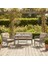 Kaş 2+1+1+Sehpa Bahçe Balkon Mobilyası,Gri Rattan/Bej Kumaş 1