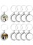10 Paket 360 ° Dönen Metal Süblimasyon Anahtarlık Boşlukları, Çift Taraflı Süblimasyon Boşlukları Diy Anahtar Zinciri Yarım Daire (Yurt Dışından) 1