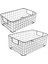 2pcs Kulplu Tel Depolama Sepetleri, Ev, Ofis, Kreş, Çamaşır Rafları Için Metal Organizatör Sepet Kutuları Organizatör (Yurt Dışından) 1