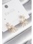 Pirinç Gold Renk Zirkon Taşlı Çiçek Tasarım Kadın Küpe - TJ-BKP8605 3