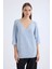 V Yaka Yarım Kol Simli Salaş Bluz 1