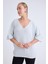 V Yaka Yarım Kol Simli Salaş Bluz 1