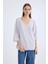 V Yaka Yarım Kol Simli Salaş Bluz 1