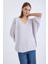 V Yaka Yarım Kol Simli Salaş Bluz 6