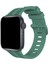 Apple Watch 38MM KR408 Çizgili Silikon Kordon - YEŞIL-(5796) - I47H54N7-6A76VS 1