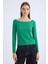 Kayık Yaka Uzun Kol Triko Bluz 1