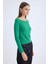 Kayık Yaka Uzun Kol Triko Bluz 2