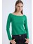 Kayık Yaka Uzun Kol Triko Bluz 3