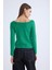 Kayık Yaka Uzun Kol Triko Bluz 5