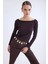 Kayık Yaka Uzun Kol Triko Bluz 3