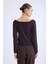 Kayık Yaka Uzun Kol Triko Bluz 8