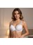 Beyaz Push-Up Sütyen Takımı Taş Detaylı Seksi Iç Çamaşırı Lingerie 2