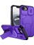 iPhone 16E Için Manyetik Kılıf, Kayar Kamera Korumalı Çift Katmanlı Darbeye Dayanıklı Telefon Kılıfı, Ayarlanabilir Stand, Mor (Yurt Dışından) 1