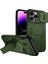 iPhone 14 Pro Max Için Manyetik Kılıf, Kayar Kamera Korumalı Çift Katmanlı Darbeye Dayanıklı Telefon Kılıfı, Ayarlanabilir Stand, Yeşil (Yurt Dışından) 1