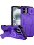 iPhone 16 Plus Için Manyetik Kılıf, Kayar Kamera Korumalı Çift Katmanlı Darbeye Dayanıklı Telefon Kılıfı, Ayarlanabilir Stand, Mor (Yurt Dışından) 1