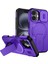 iPhone 16 Için Manyetik Kılıf, Kayar Kamera Korumalı Çift Katmanlı Darbeye Dayanıklı Telefon Kılıfı, Ayarlanabilir Stand, Mor (Yurt Dışından) 1