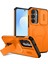 Samsung Galaxy S25 Fe Için Manyetik Kılıf, Kayar Kamera Korumalı Çift Katmanlı Darbeye Dayanıklı Telefon Kılıfı, Ayarlanabilir Stand, Turuncu (Yurt Dışından) 1