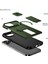 iPhone 12 Pro Max Için Manyetik Kılıf, Kayar Kamera Korumalı Çift Katmanlı Darbeye Dayanıklı Telefon Kılıfı, Ayarlanabilir Stand, Yeşil (Yurt Dışından) 2