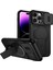 iPhone 14 Pro Max Için Manyetik Kılıf, Kayar Kamera Korumalı Çift Katmanlı Darbeye Dayanıklı Telefon Kılıfı, Ayarlanabilir Stand, Siyah (Yurt Dışından) 1