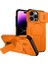 iPhone 14 Pro Max Için Manyetik Kılıf, Kayar Kamera Korumalı Çift Katmanlı Darbeye Dayanıklı Telefon Kılıfı, Ayarlanabilir Stand, Turuncu (Yurt Dışından) 1