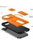 iPhone 12 Pro Max Için Manyetik Kılıf, Kayar Kamera Korumalı Çift Katmanlı Darbeye Dayanıklı Telefon Kılıfı, Ayarlanabilir Stand, Turuncu (Yurt Dışından) 2