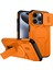 iPhone 15 Pro Için Manyetik Kılıf, Kayar Kamera Korumalı Çift Katmanlı Darbeye Dayanıklı Telefon Kılıfı, Ayarlanabilir Stand, Turuncu (Yurt Dışından) 1