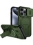 iPhone 15 Pro Için Manyetik Kılıf, Kayar Kamera Korumalı Çift Katmanlı Darbeye Dayanıklı Telefon Kılıfı, Ayarlanabilir Stand, Yeşil (Yurt Dışından) 1