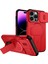 iPhone 14 Pro Max Için Manyetik Kılıf, Kayar Kamera Korumalı Çift Katmanlı Darbeye Dayanıklı Telefon Kılıfı, Ayarlanabilir Stand, Kırmızı (Yurt Dışından) 1