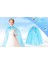 Buğz Karlar Ülkesi Elsa Frozen Mavi Pelerin – 80 cm Kar Desenli Çocuk Pelerini ( Taç Hariç ) 4