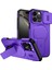 iPhone 16 Pro Max Için Manyetik Kılıf, Kayar Kamera Korumalı Çift Katmanlı Darbeye Dayanıklı Telefon Kılıfı, Ayarlanabilir Stand, Mor (Yurt Dışından) 1