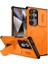 Samsung Galaxy S24 Ultra Için Manyetik Kılıf, Kayar Kamera Korumalı Çift Katmanlı Darbeye Dayanıklı Telefon Kılıfı, Ayarlanabilir Stand, Turuncu (Yurt Dışından) 1